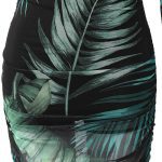 Robe longue transparente à motif éclaboussures de peinture multicolores sur fond noir, texture lisse et finition brillante